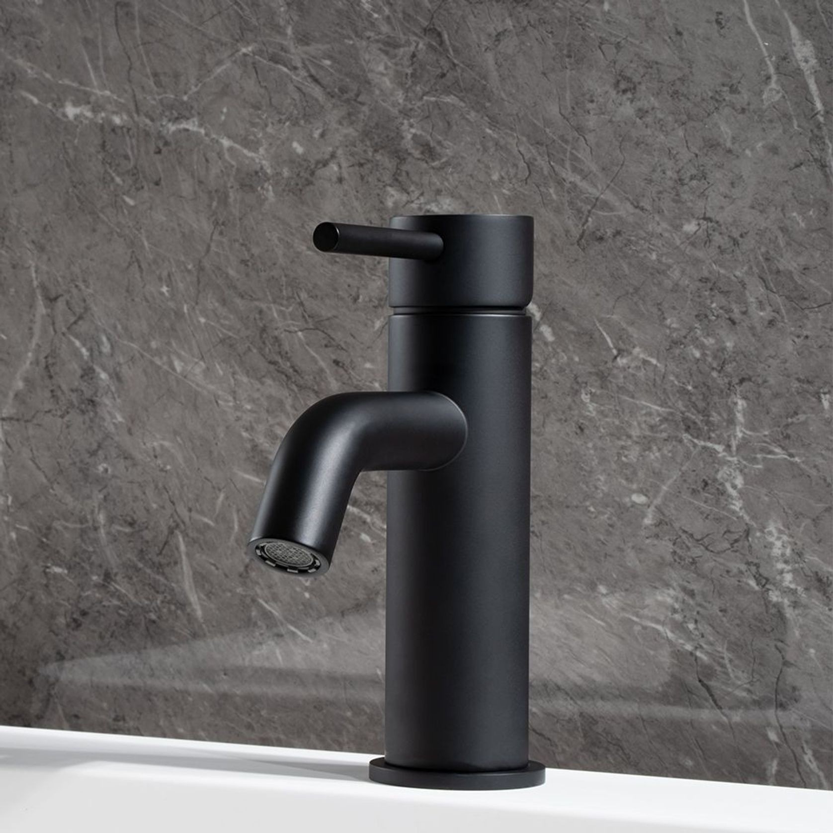 Mira Matte Black Short Basin Mixer gallery detail image