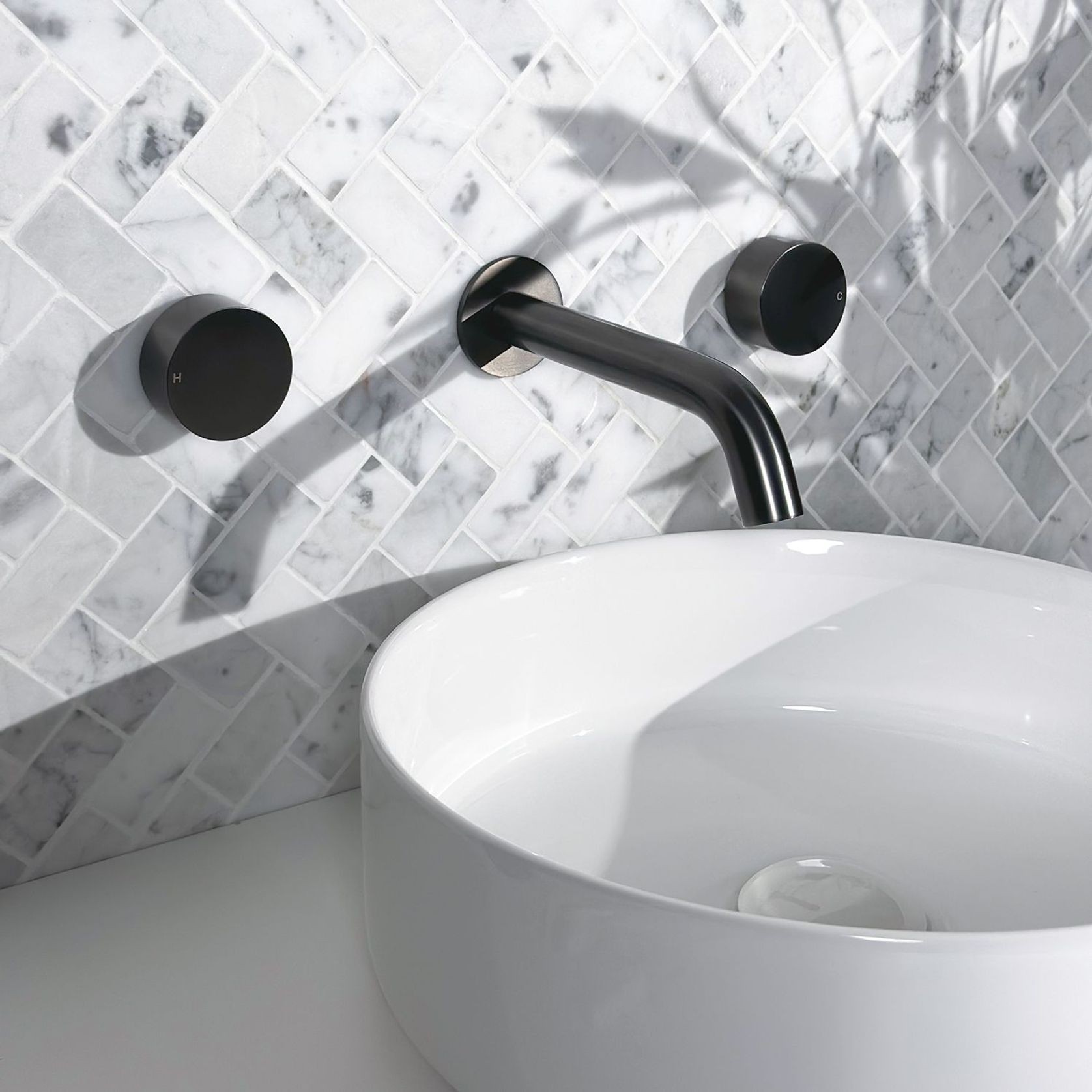 Mira Brushed Gunmetal Wall Spout gallery detail image