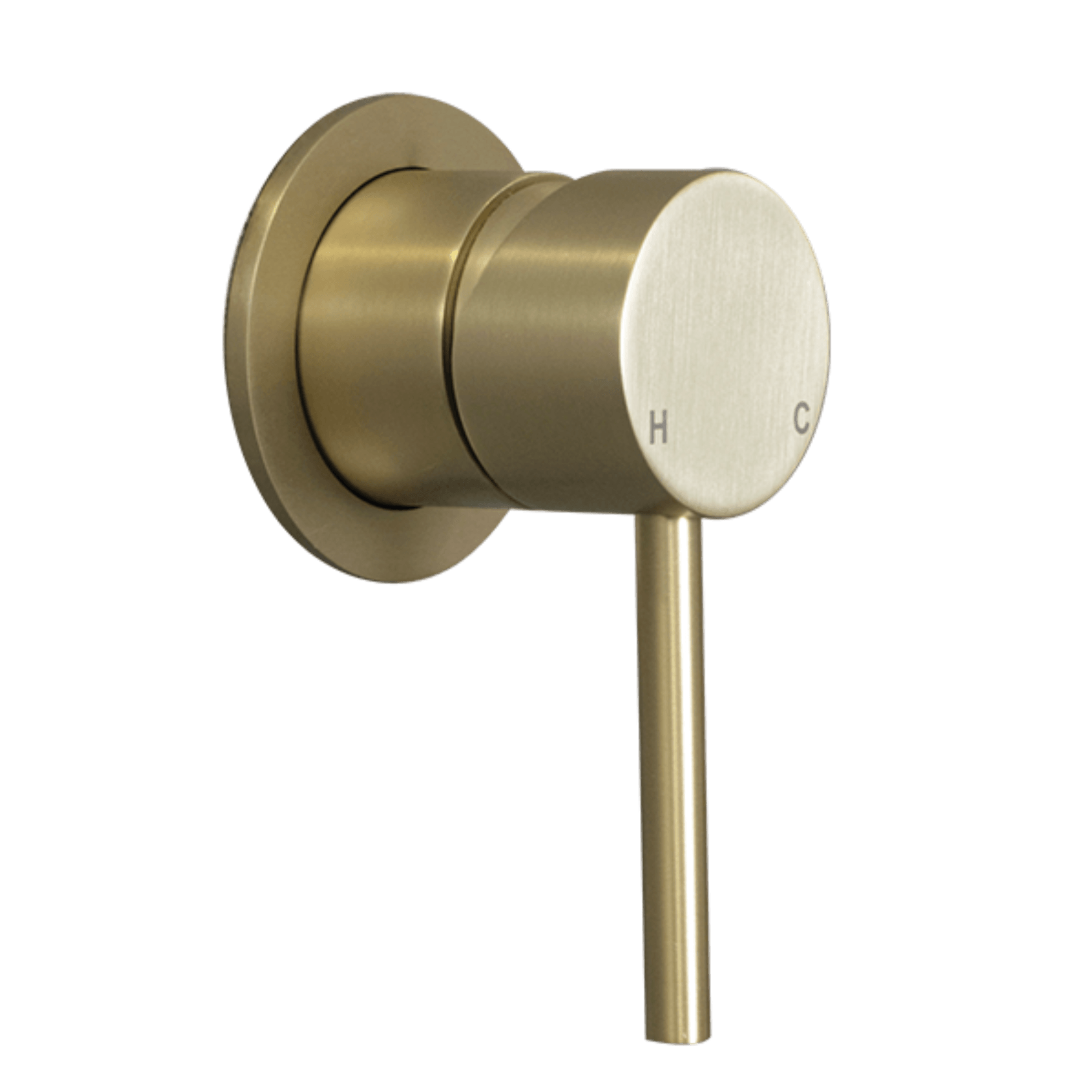 Mira Brushed Brass Gold Wall Mixer gallery detail image