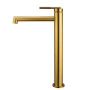 Caddence Tall Basin Mixer Brushed Brass gallery detail image