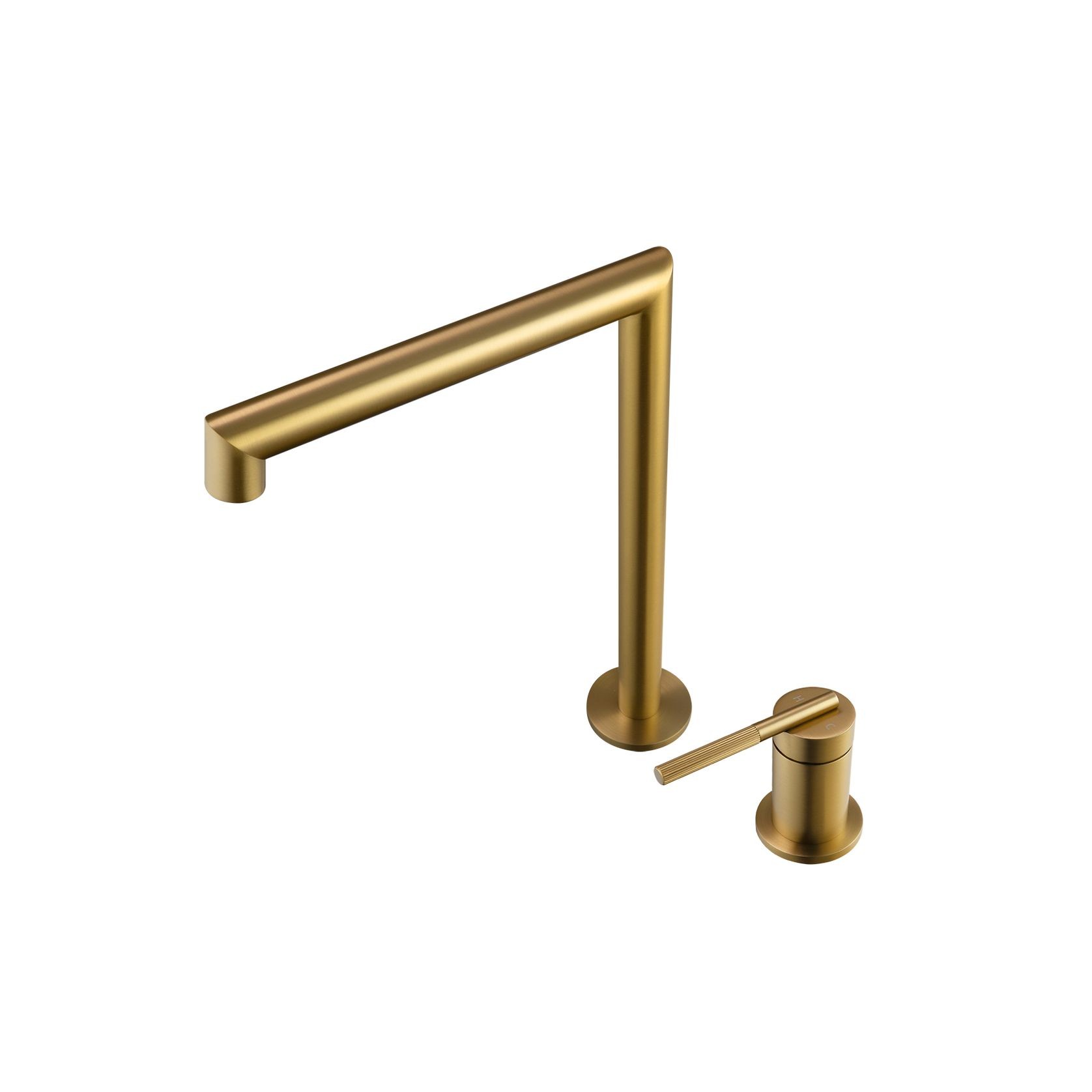 Caddence Split Type Basin Mixer Brushed Brass gallery detail image