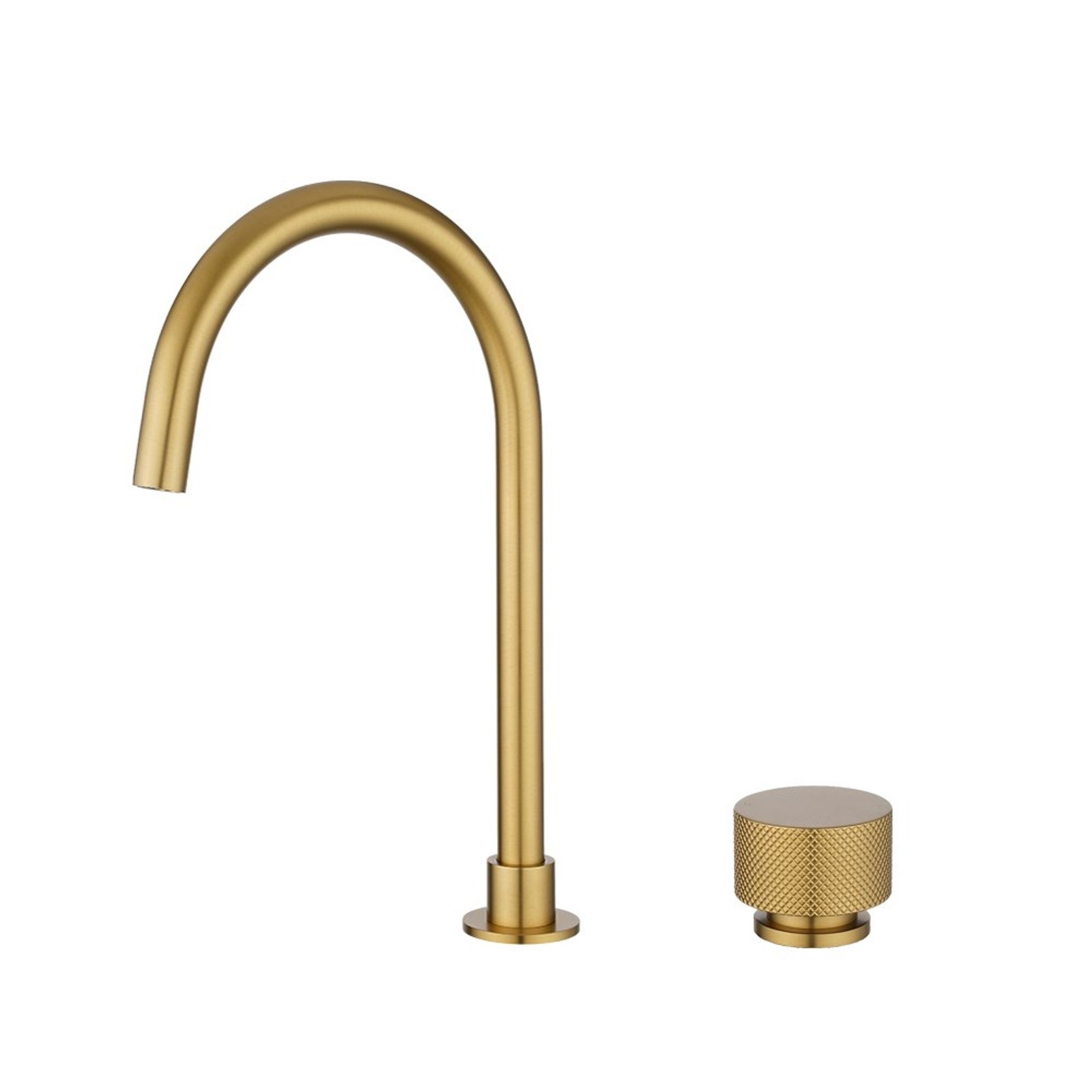 Moon Swivel Basin Mixer Brushed Brass gallery detail image