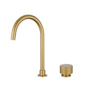 Moon Swivel Basin Mixer Brushed Brass gallery detail image
