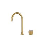 Moon Swivel Basin Mixer Brushed Brass gallery detail image
