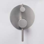 Mira Brushed Nickel Wall Mixer Divertor Plate gallery detail image