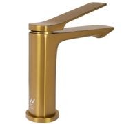 Rushy Basin Mixer Brushed Brass gallery detail image