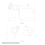 Elysian Minimal Mixer & Spout Set - Tumbled Aged Brass gallery detail image