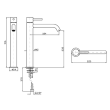 Pan S Extended Height Basin Mixer gallery detail image