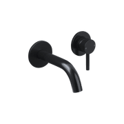Carbon Wall Mounted Basin Mixer Satin Black gallery detail image