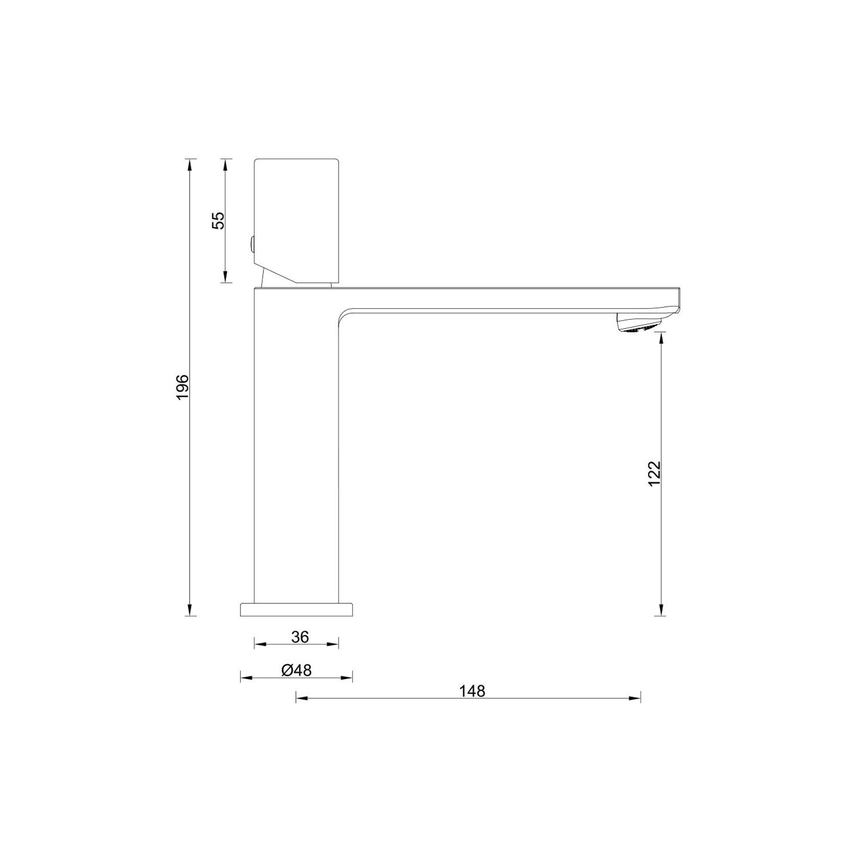 Cube Standard Basin Mixer Brushed Nickel gallery detail image