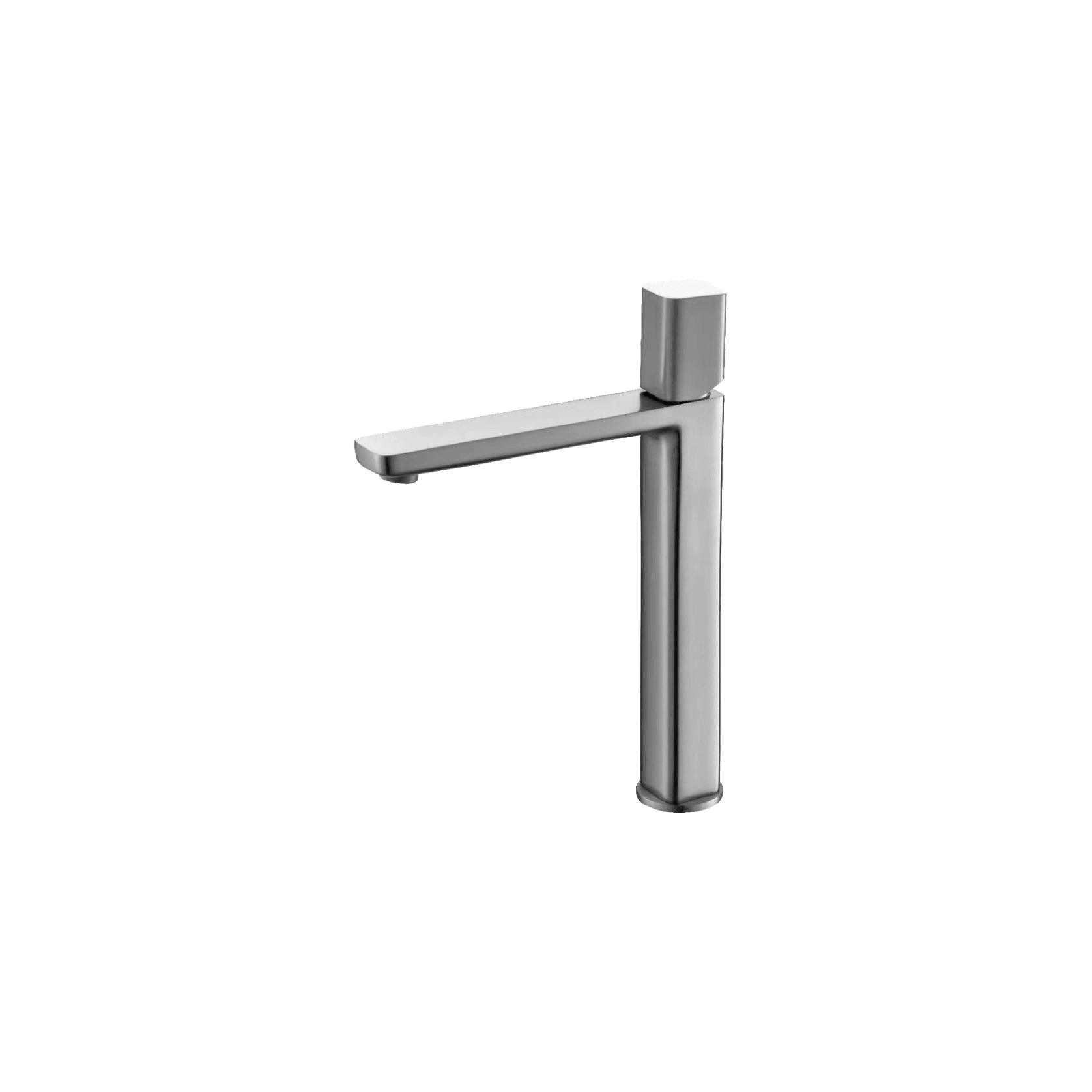Cube Tall Basin Mixer Brushed Nickel gallery detail image