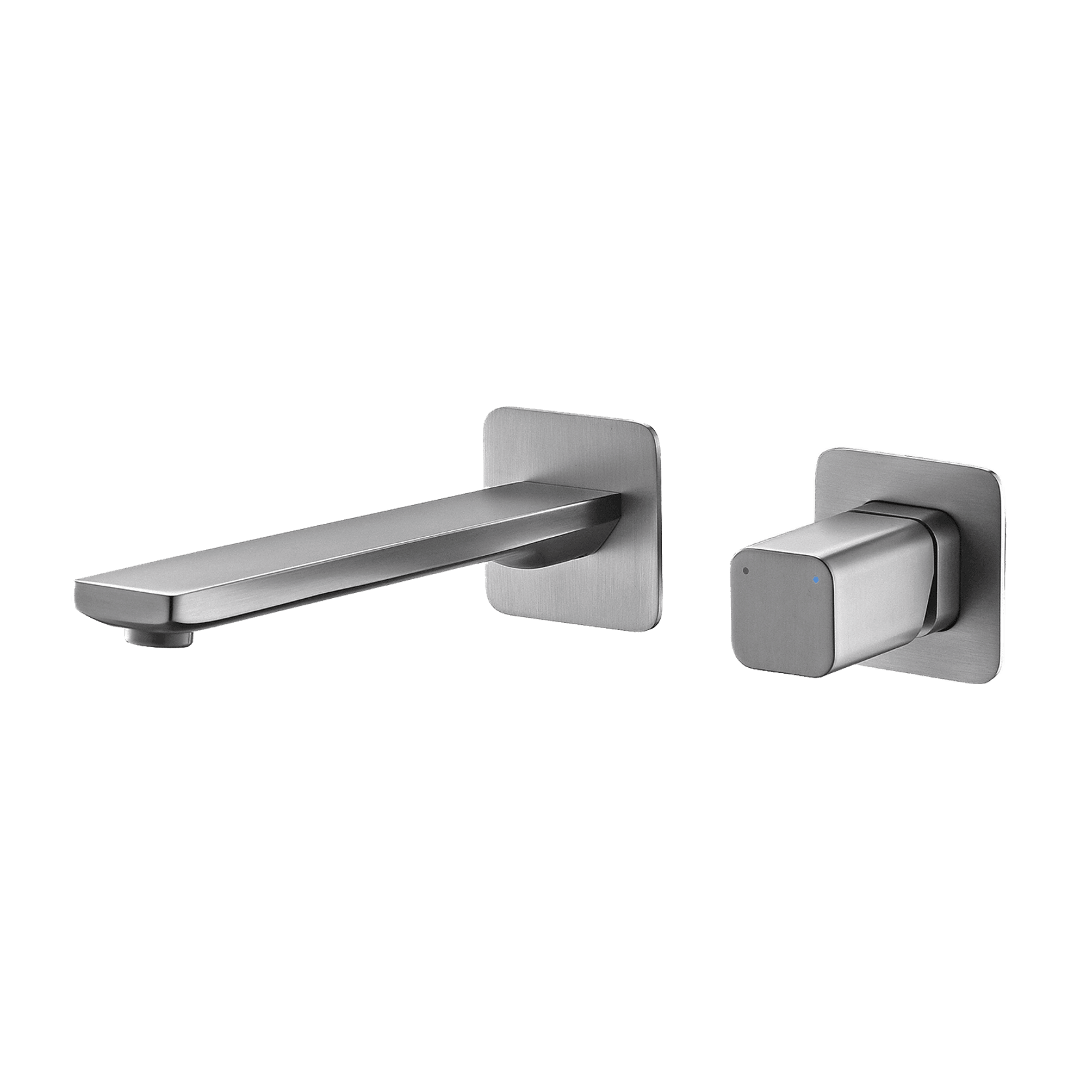Cube Wall Mounted Basin Mixer Brushed Nickel gallery detail image