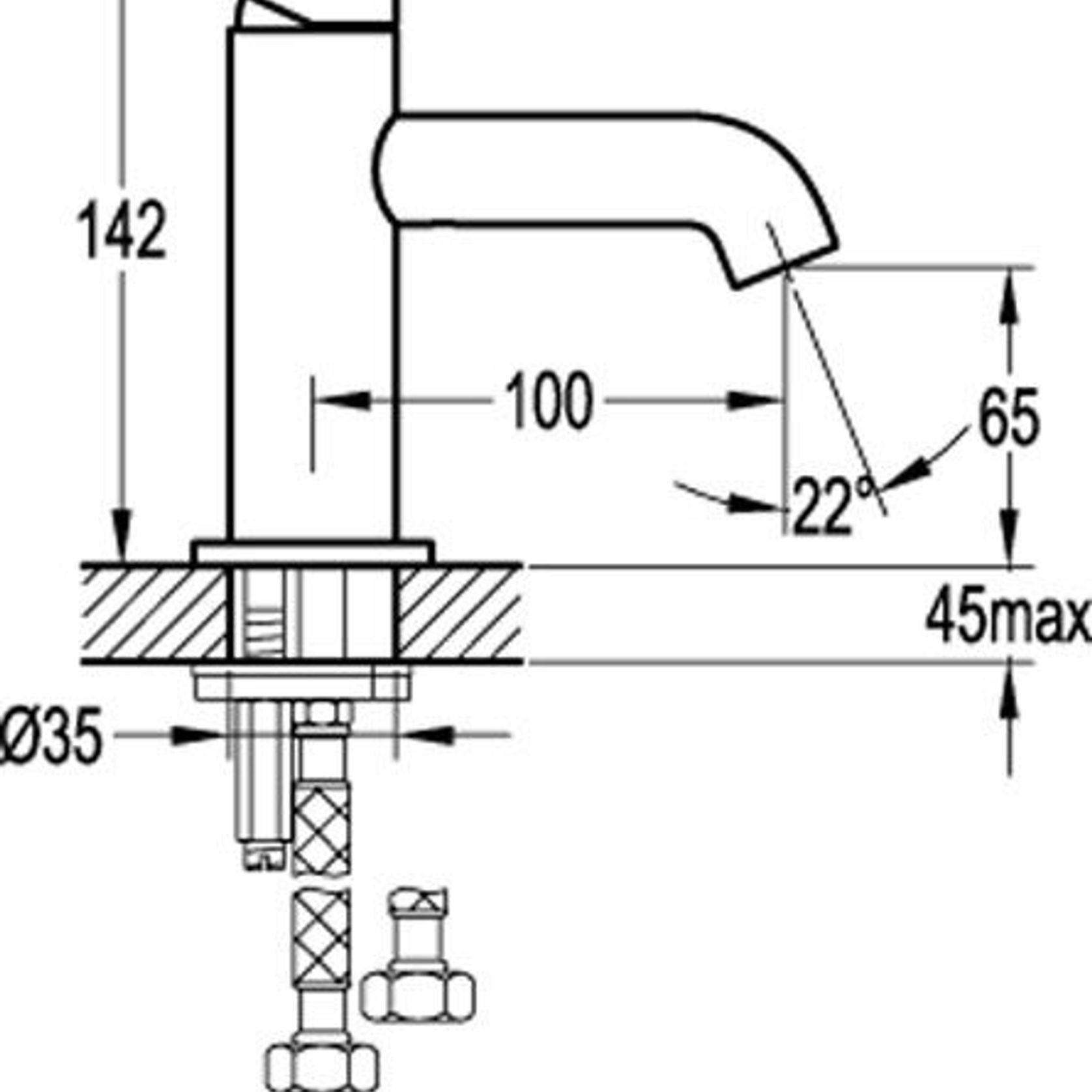 Elisa Mini Basin Mixer Chrome gallery detail image