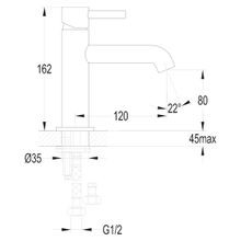 Elisa Slim Standard Basin Mixer Chrome gallery detail image