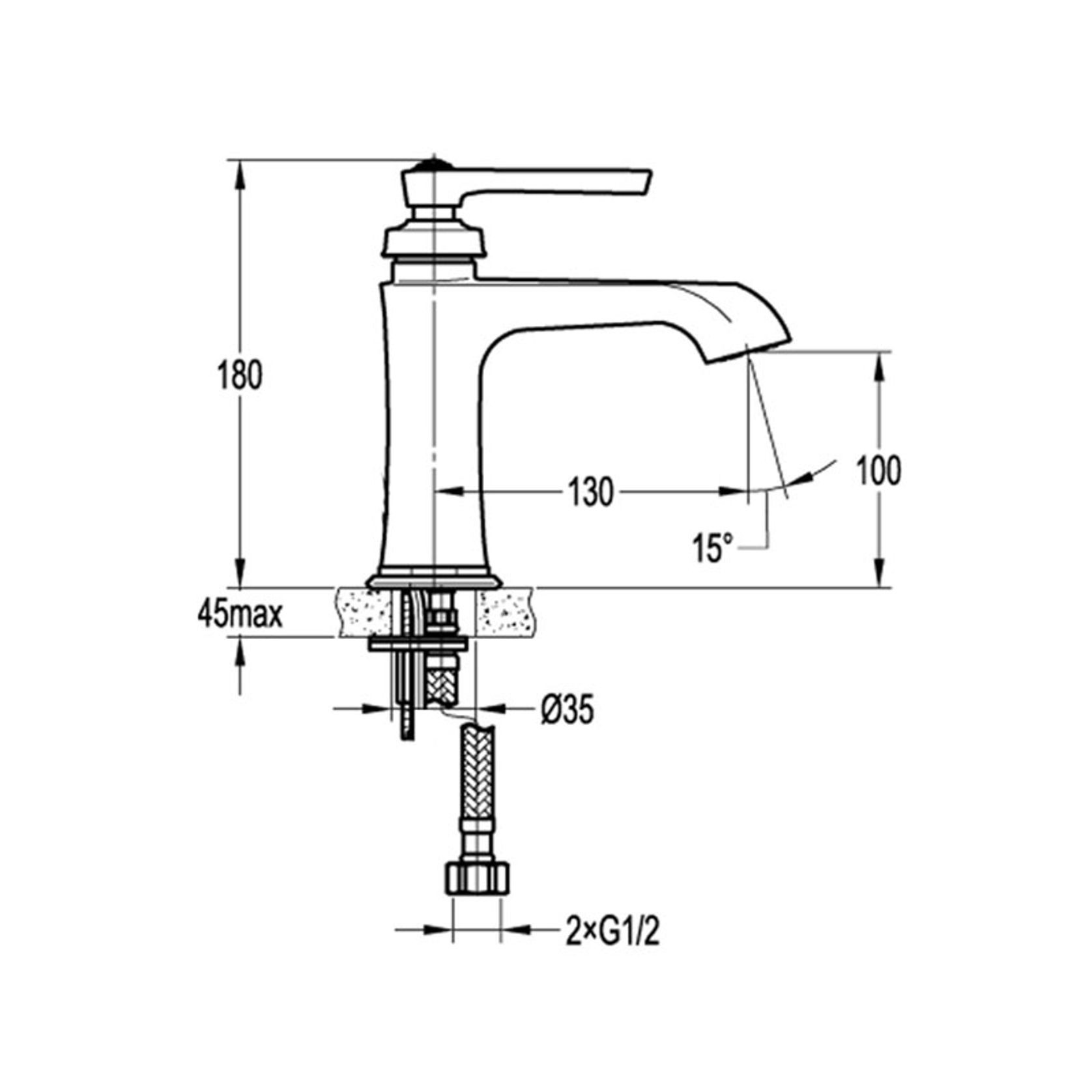 Liberty Standard Basin Mixer Chrome gallery detail image