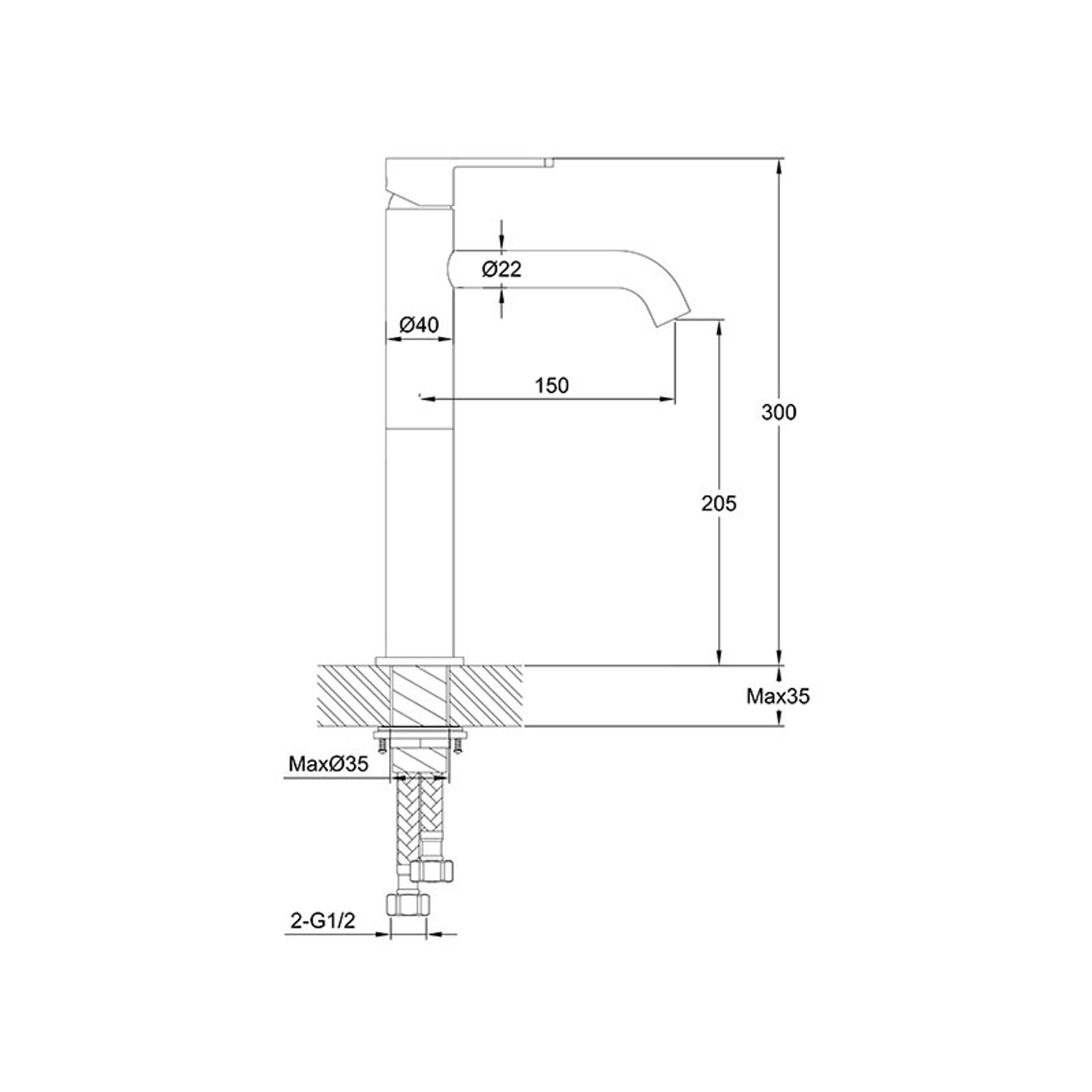 Loft Tall Basin Mixer Chrome gallery detail image