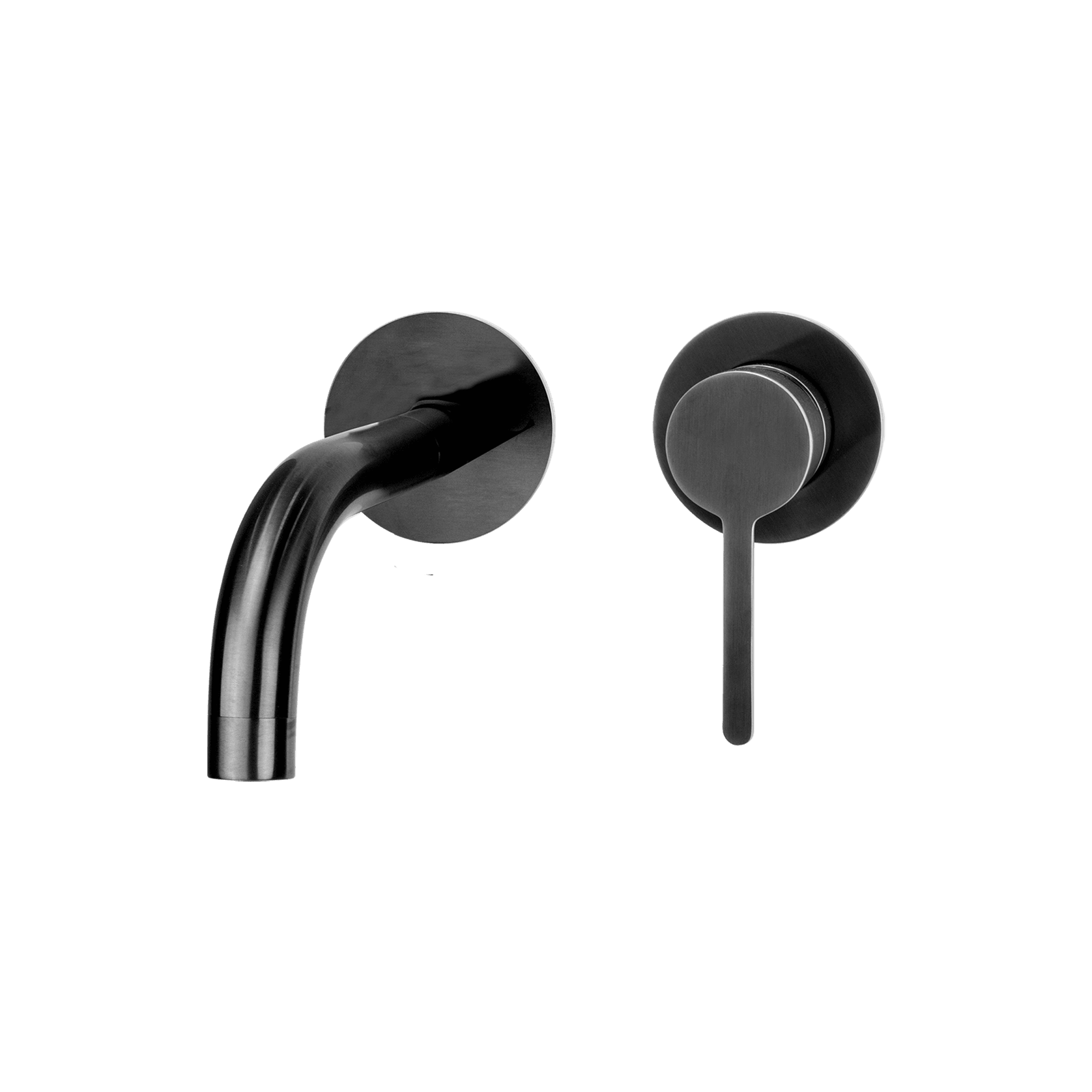 Loft Wall Basin Mixer with Short Spout Gun Metal gallery detail image