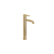 Scarab Tall Basin Mixer Brushed Gold Knurled Handle gallery detail image
