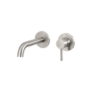 Urban Wall Basin Mixer Short Spout Brushed Stainless gallery detail image