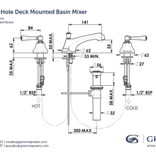 Polaro 3 Hole Deck Mount Basin Set W/Pop-Up gallery detail image
