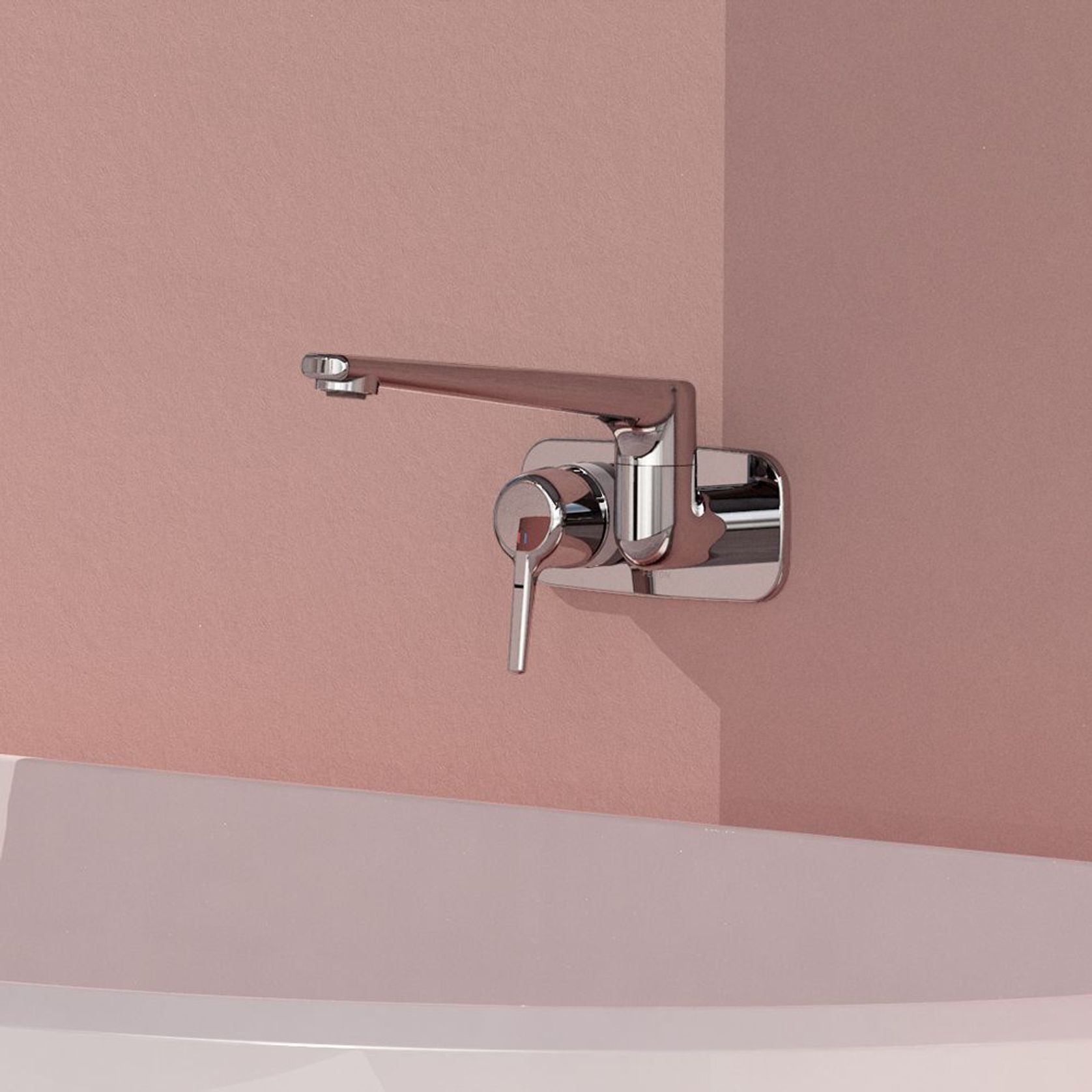 Max Wall Mounted Swivel Basin / Bath Mixer (Short) gallery detail image