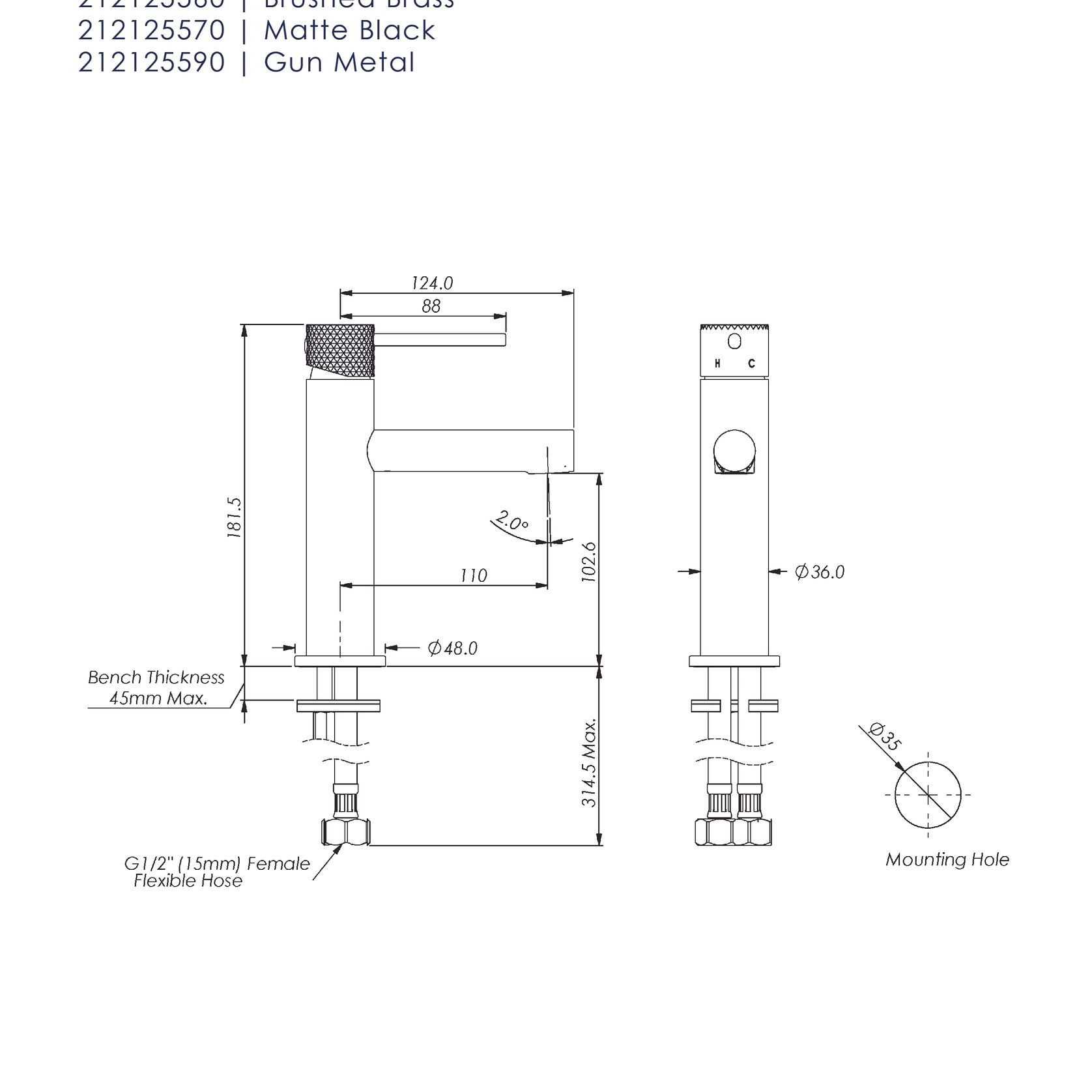 Mika Basin Mixer gallery detail image