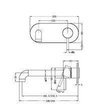 Zen SS316L Wall Basin/Bath Mixer 230mm Spout Trim Kits | Graphite gallery detail image