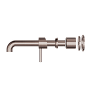Zen SS316L Wall Basin/Bath Mixer Separate Back Plate 185mm Spout Trim Kits | Brushed Bronze gallery detail image