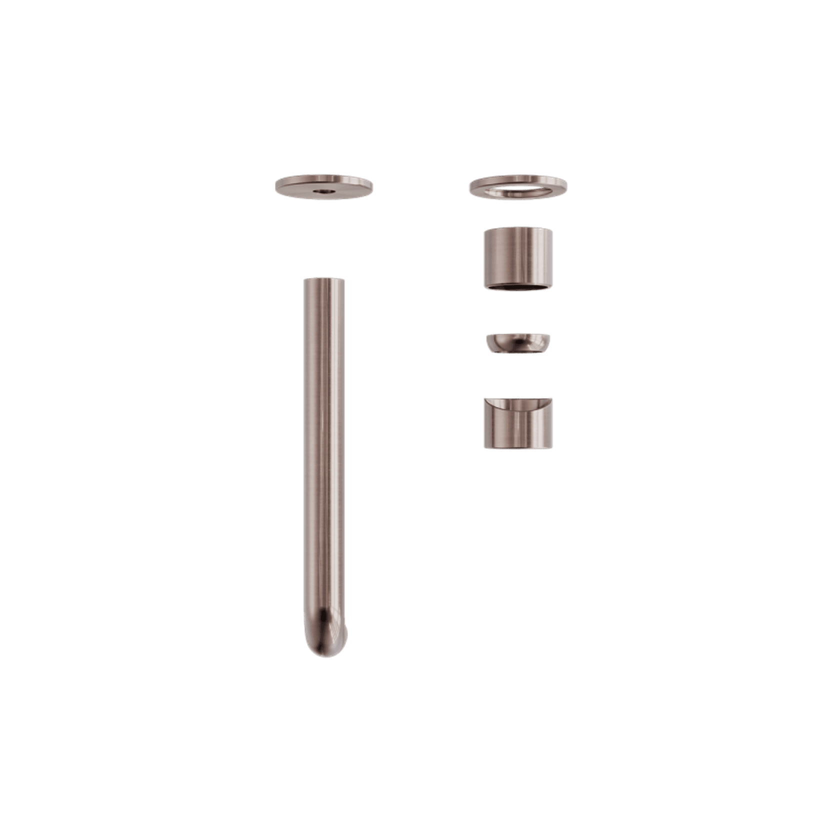 Zen SS316L Wall Basin/Bath Mixer Separate Back Plate 185mm Spout Trim Kits | Brushed Bronze gallery detail image