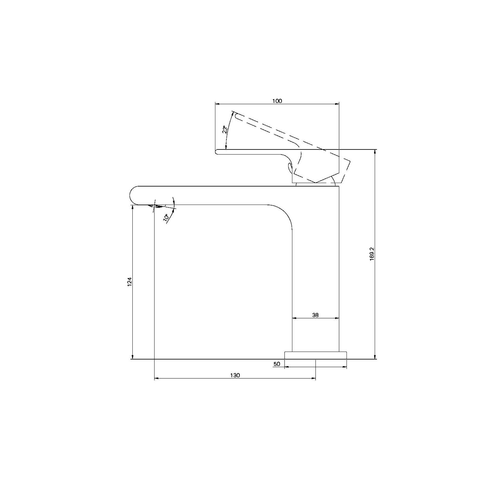 Bianca Basin Mixer Straight Spout | Chrome gallery detail image