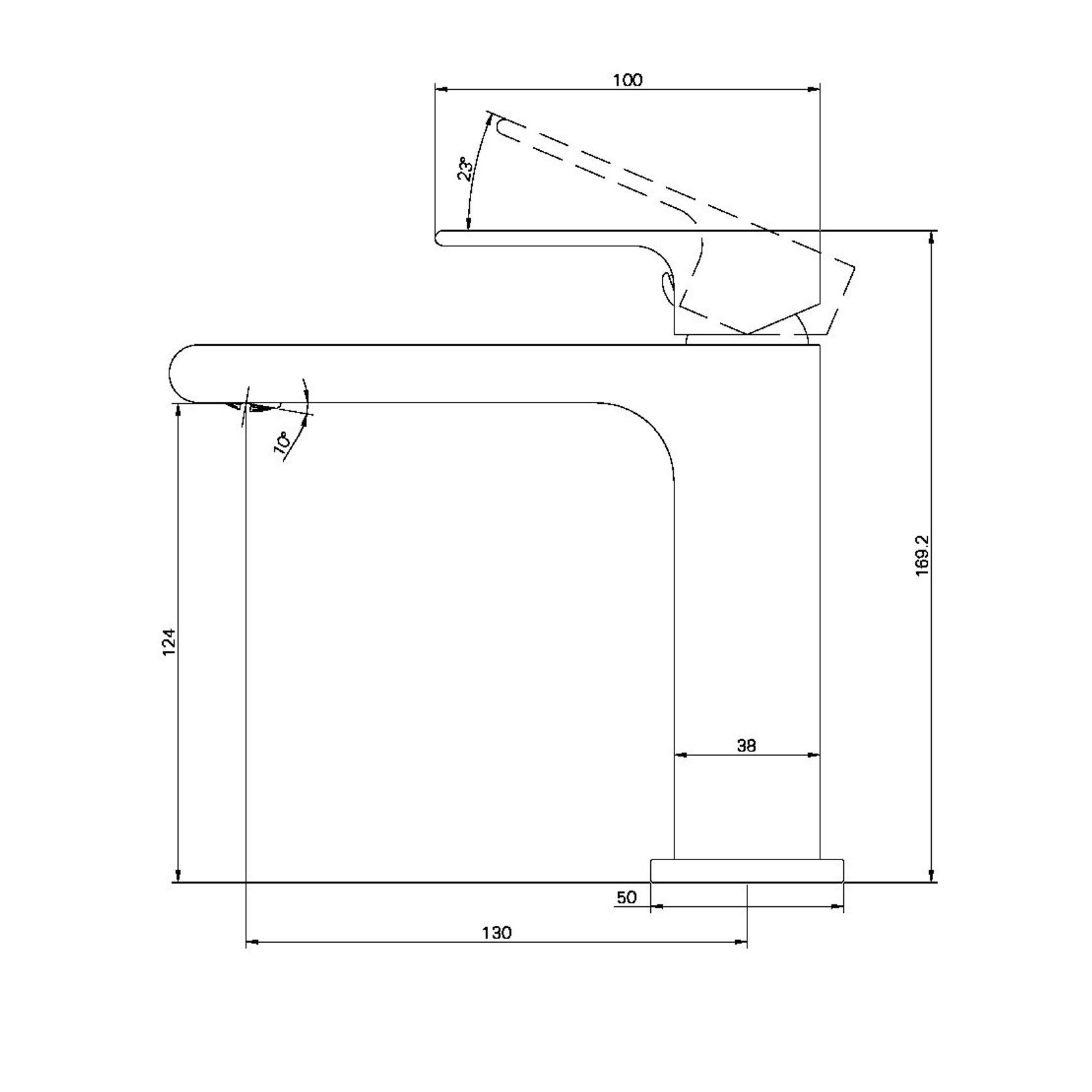 Bianca Basin Mixer Straight Spout | Brushed Bronze gallery detail image