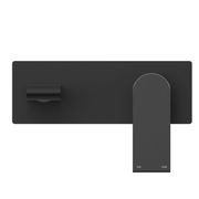 Bianca Wall Basin/Bath Mixer 187mm | Matte Black gallery detail image