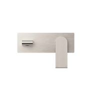 Bianca Wall Basin/Bath Mixer 187mm | Brushed Nickel gallery detail image