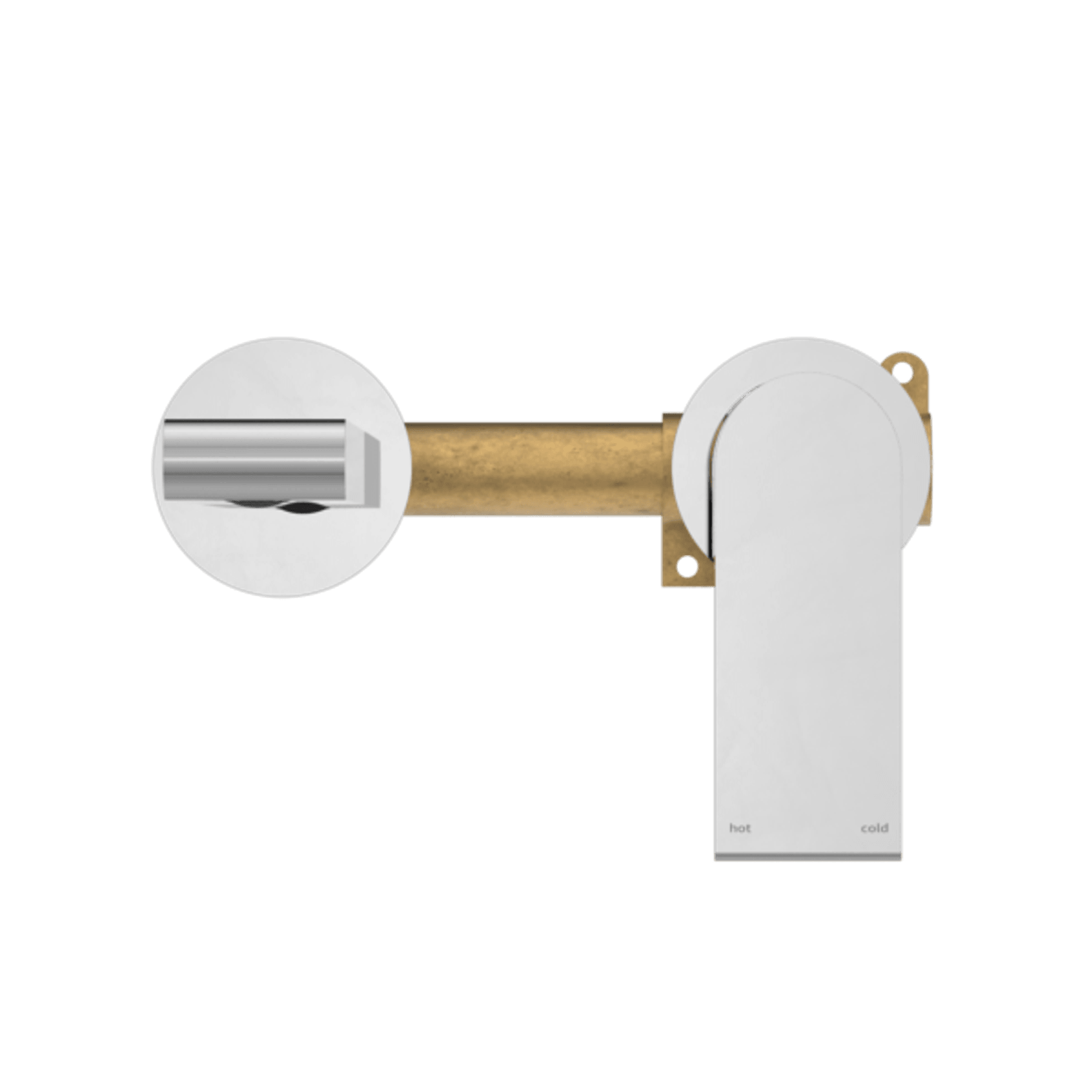 Bianca Mixer Separate Back Plate 187mm | Chrome gallery detail image