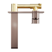 Bianca Wall Basin/Bath Mixer 187mm | Brushed Bronze gallery detail image