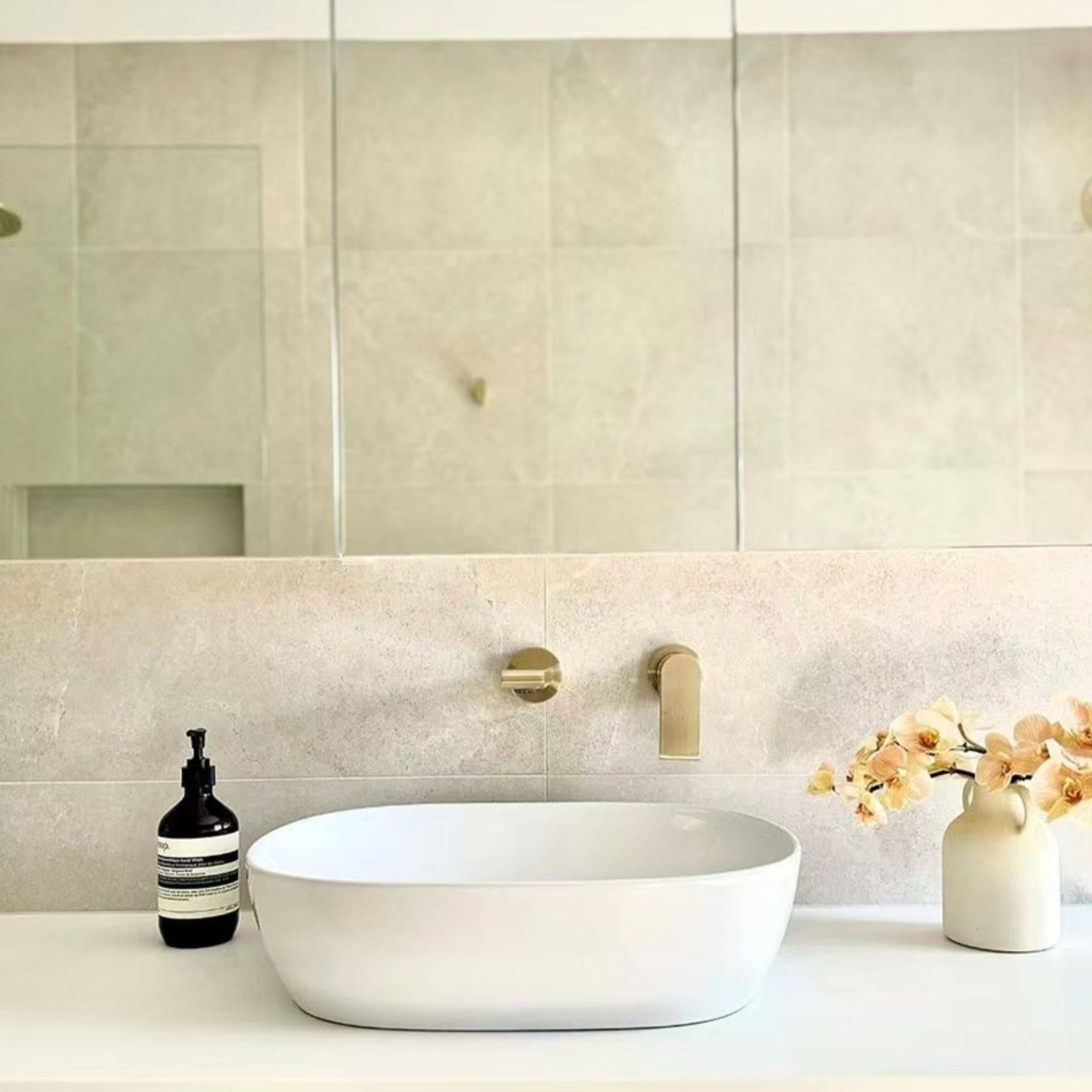 Bianca Mixer Separate Back Plate 187mm | Brushed Gold gallery detail image