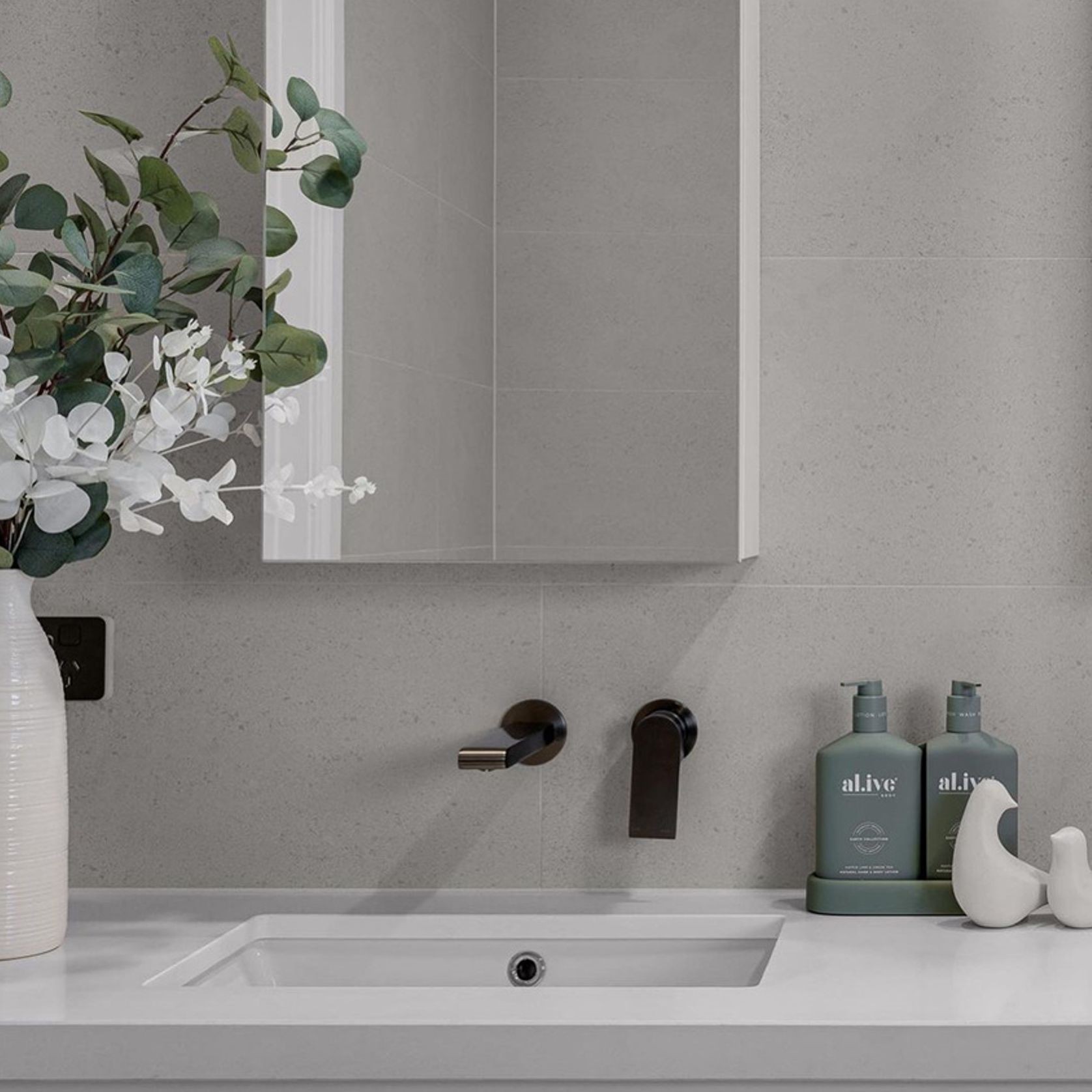 Bianca Mixer Separate Back Plate 187mm | Gun Metal gallery detail image