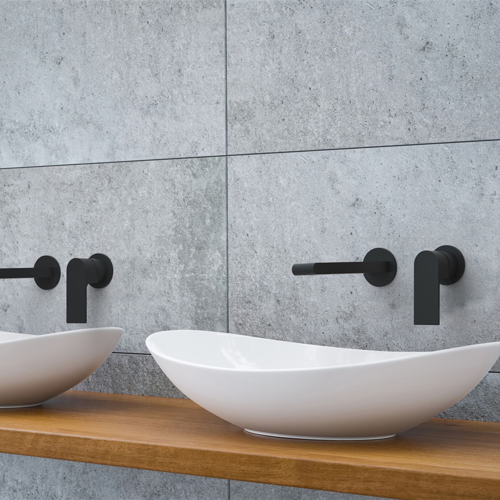 Bianca Mixer Separate Back Plate 187mm | Matte Black gallery detail image