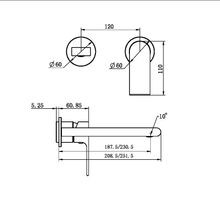 Bianca Mixer Back Plate 187mm Trim Kits | Gun Metal gallery detail image