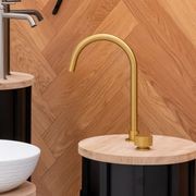 Moon Swivel Basin Mixer Brushed Brass gallery detail image