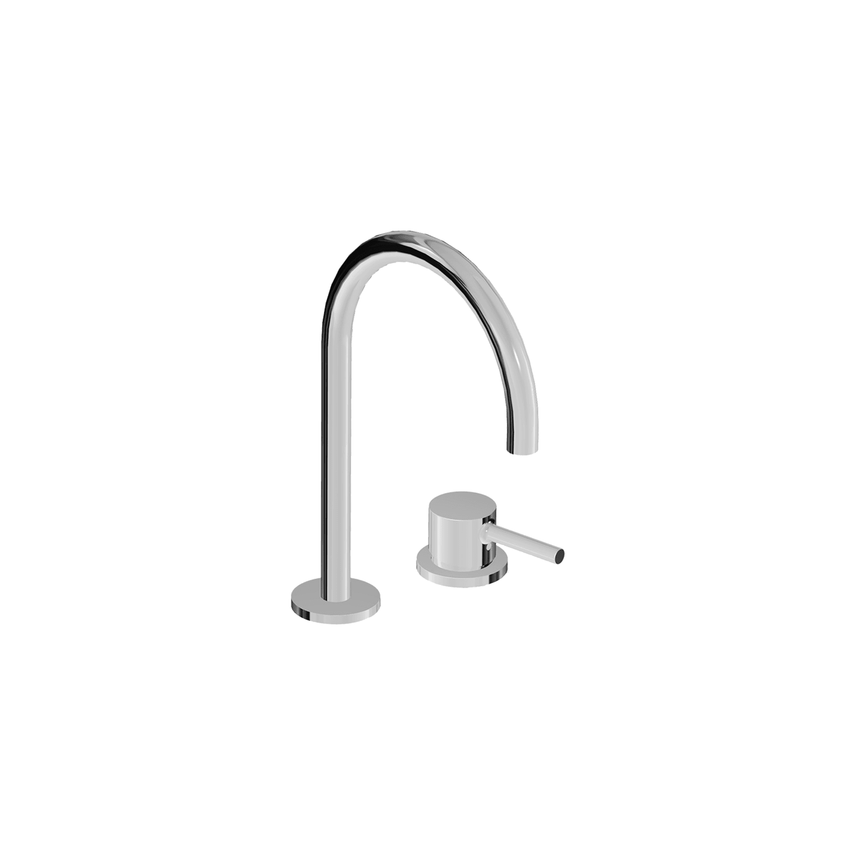 Pan S 2 Tap Hole Extended Height Goose Neck Basin Mixer gallery detail image