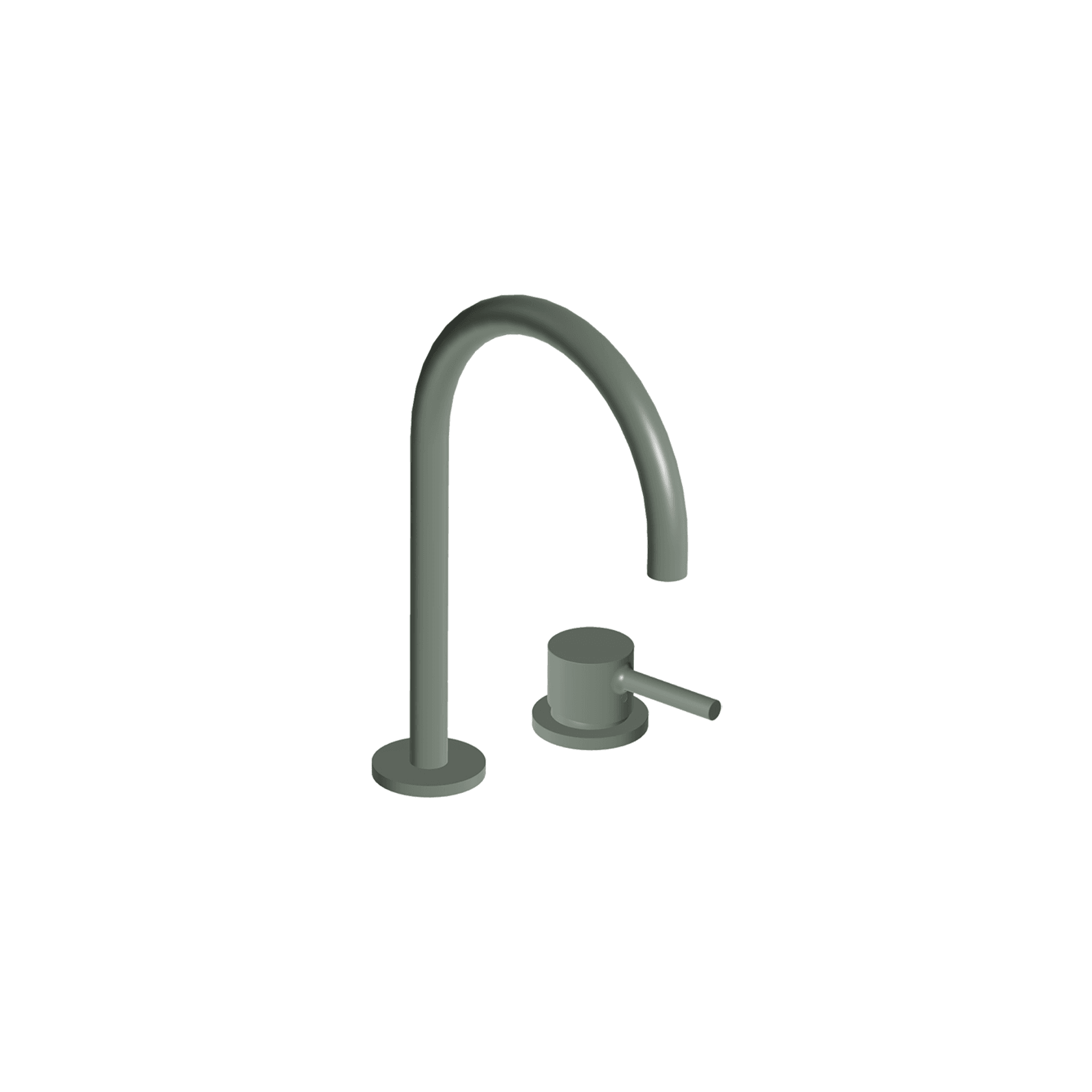 Pan S 2 Tap Hole Extended Height Goose Neck Basin Mixer gallery detail image