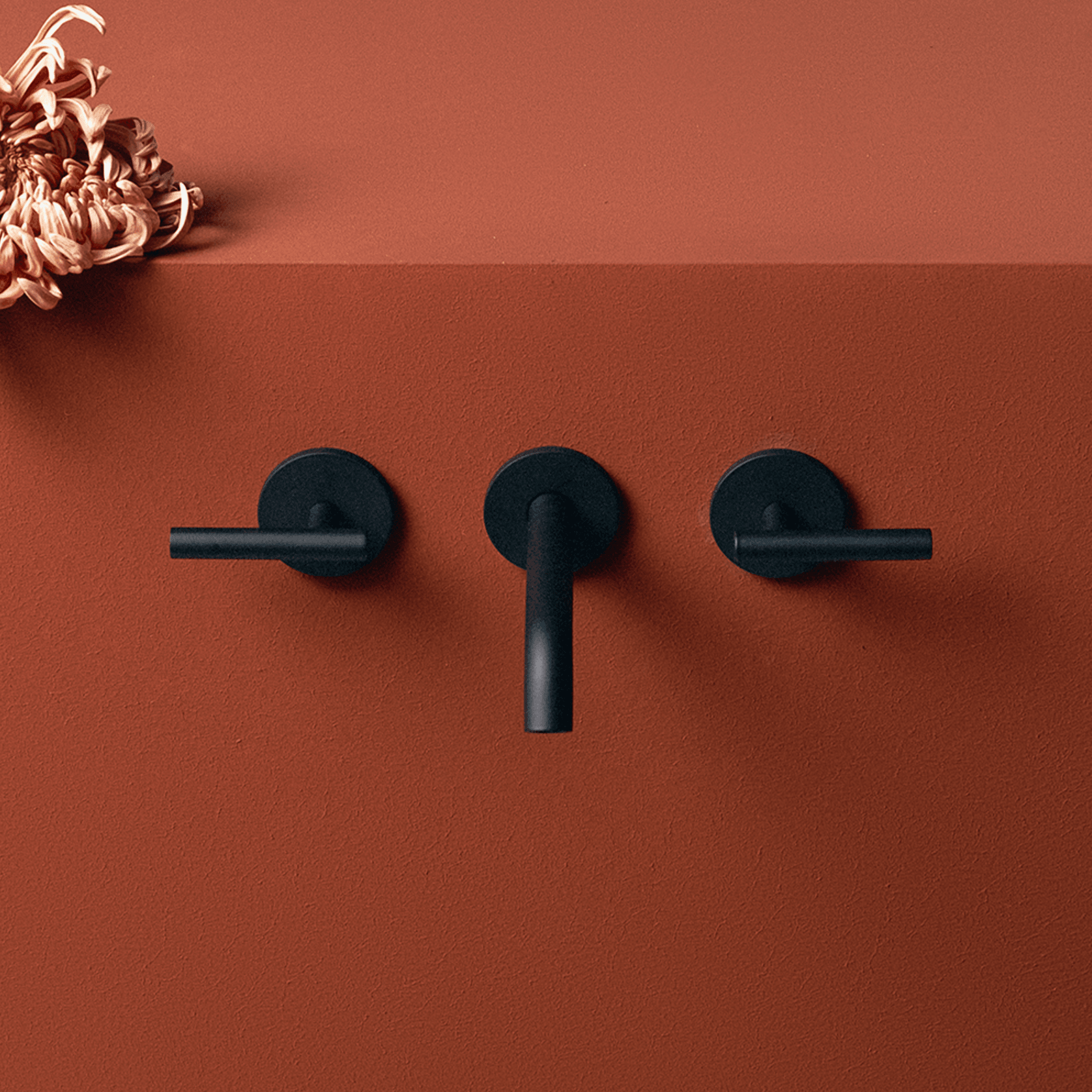 Pan S 3 Tap Hole Wall Mounted Basin Mixer 220mm gallery detail image