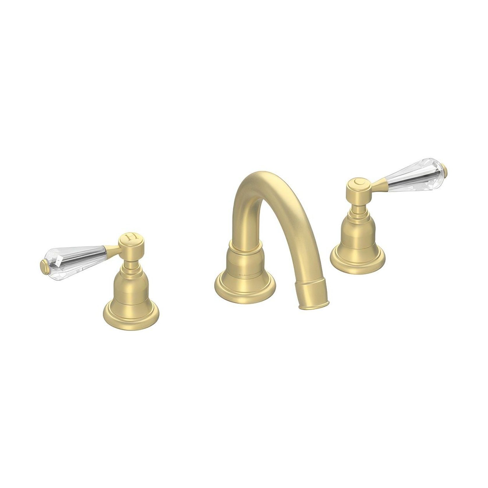 Fairfield - Crystal lever basin tap with high spout gallery detail image