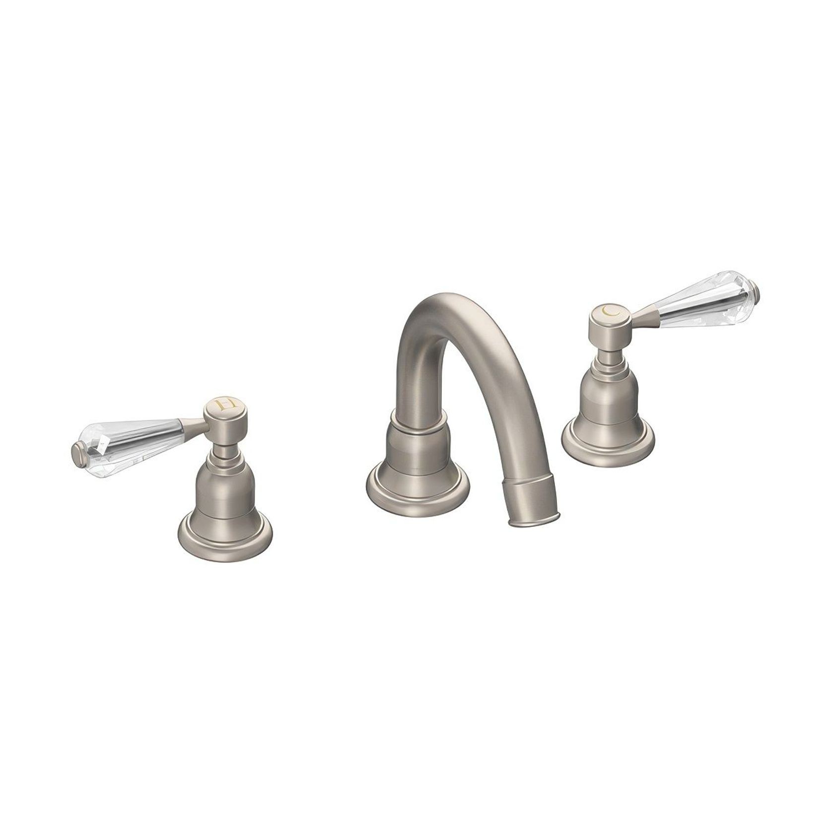 Fairfield - Crystal lever basin tap with high spout gallery detail image