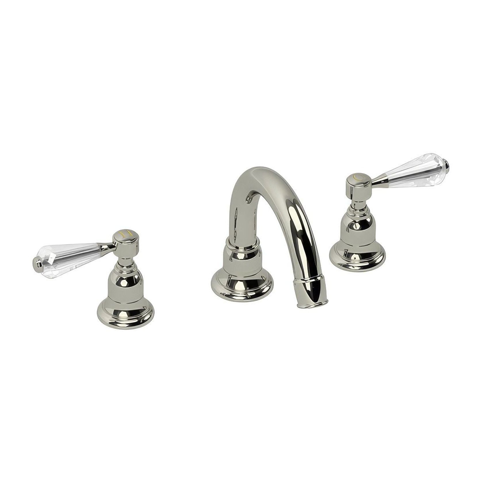 Fairfield - Crystal lever basin tap with high spout gallery detail image