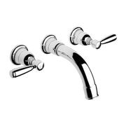 Fairfield - Wall mounted bath tap with metal levers gallery detail image