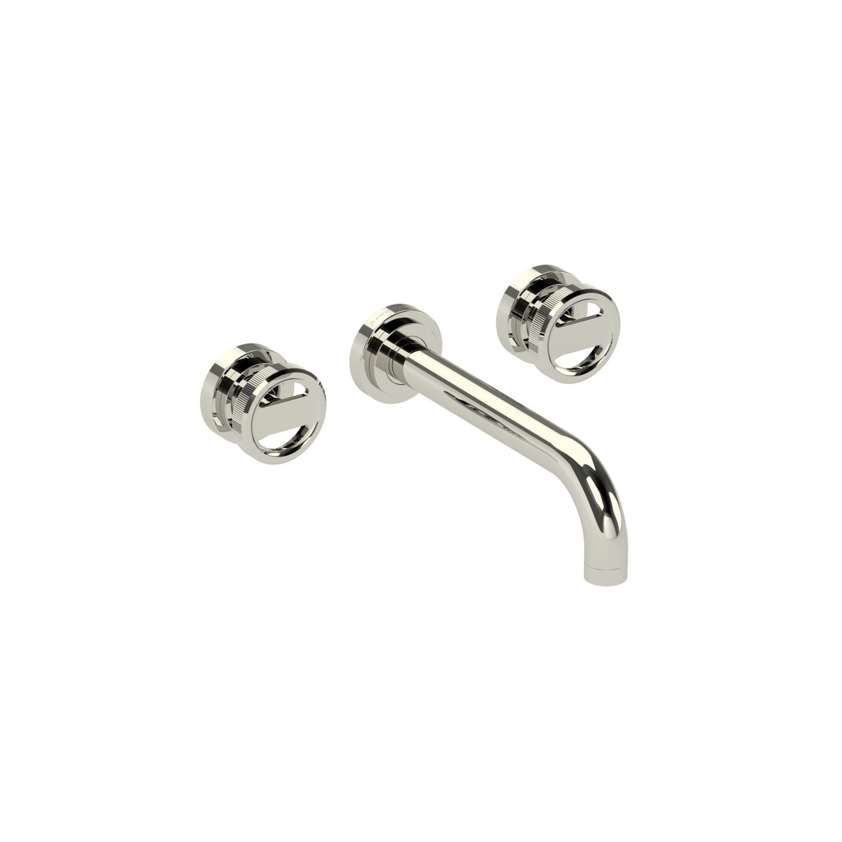 Lathe - Wall mounted basin tap with wheel handles gallery detail image