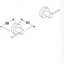 Minimal Wall-mounted Tap Pair gallery detail image