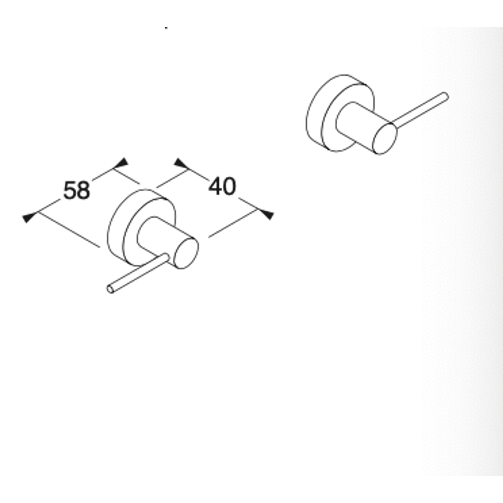 Minimal Wall-mounted Tap Pair gallery detail image